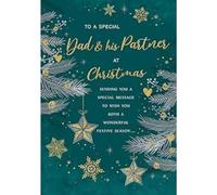Regal Publishing Classic Christmas Card, Couple Dad & Partner, Branches - 9 x 6 inches - Piccadilly Greetings