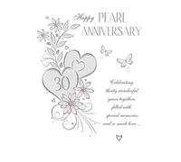 Regal Publishing Classic Happy Pearl 30th Annivesary Card - 9 x 6 inches, C80790