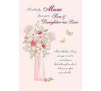 Regal Publishing Classic Mother's Day Card Mum from Son & Daughter in Law - 9 x 6 inches