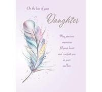 Regal Publishing Classic Symapthy Card Sad Loss of Your Daughter - 8 x 6 inches,grey|white|silver