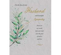 Regal Publishing Classic Symapthy Card Sad Loss of Your Husband - 8 x 6 inches C80805, Grey