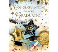 Regal Publishing Congratulations on your Graduation Card - 8 x 6 inches