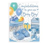 Regal Publishing Congratulations On Your New Baby Boy, Green,15 x 20 cm