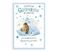 Regal Publishing Cute Baby Card Birth Of Grandson - 9 x 6 inches,Blue