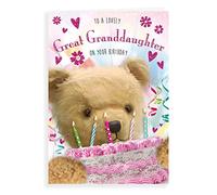 Regal Publishing Cute Birthday Card Great Granddaughter - 9 x 6 inches