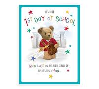 Regal Publishing Cute School Card First Day At School - 8 x 6 inches, C80980, Teal