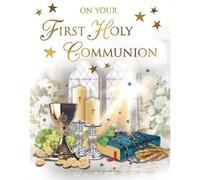 Regal Publishing First Holly Communion Card Chalice Scene - 8 x 6 inches