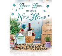 Regal Publishing Good Luck in Your New Home Card Basket - 8 x 6 inches