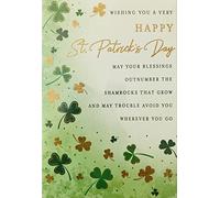 Regal Publishing Happy St Patrick's Day Card Clover - 7x5 inches