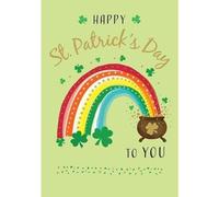 Regal Publishing Happy St Patrick's Day Card Rainbow - 7x5 inches