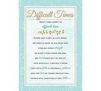 Regal Publishing Heartfelt Wishes Sentimental Card Difficult Times - 9 x 6 inches