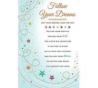 Regal Publishing Heartfelt Wishes Sentimental Card Follow Your Dreams - 9 x 6 inches