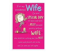 Regal Publishing Humour Birthday Card Wife - 9 x 6 inches