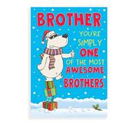 Regal Publishing Humour Christmas Card Brother - 9 x 6 inches