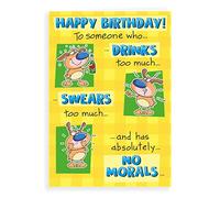 Regal Publishing Humour Funny Birthday Card Dog drink swear - 7 x 5 inches