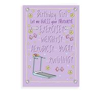 Regal Publishing Humour Funny Birthday Card Exercise weights - 7 x 5 inches