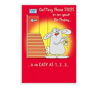 Regal Publishing Humour Funny Birthday Card Steps easy as 1 2 3-7 x 5 inches