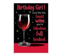 Regal Publishing Humour Funny Birthday Card Wine full bodied - 7 x 5 inches