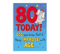 Regal Publishing Humour Milestone Age Birthday Card Age 80 M - 9 x 6 inches