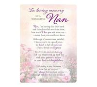 Regal Publishing In Loving Memory of a Wonderful Nan Graveside Memorial Card, 12 x 16 cm