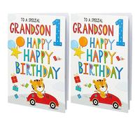 Regal Publishing Juvenile Birthday Card Age 1 Grandson - 9 x 6 inches, White (Pack of 2)
