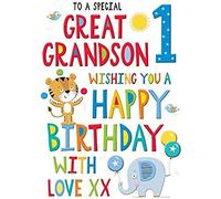 Regal Publishing Juvenile Birthday Card Age 1 Great Grandson - 9 X 6 Inches