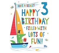 Regal Publishing Juvenile Birthday Card Age 3 M - 8 x 6 inches