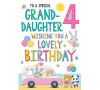 Regal Publishing Juvenile Birthday Card Age 4 Granddaughter - 9 x 6 inches,White