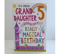 Regal Publishing Juvenile Birthday Card Age 5 Granddaughter - 9 x 6 inches, C80571,Pink