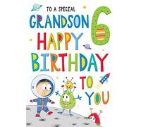 Regal Publishing Juvenile Birthday Card Age 6 Grandson - 9 x 6 inches, C80578,White