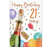 Regal Publishing Milestone Age Birthday Card Age 21 M - 9 x 6 inches