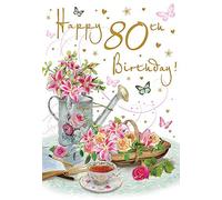 Regal Publishing Milestone Age Birthday Card Age 80 F - 9 x 6 inches