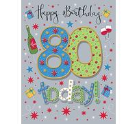 Regal Publishing Milestone Age Birthday Card Age 80 M - 8 x 6 inches