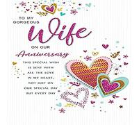 Regal Publishing Modern Annivesary Card for Wife - 9 x 6 inches