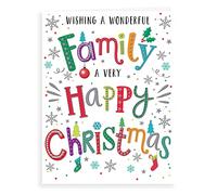 Regal Publishing Modern Christmas Card To A Family - 8 x 6 inches