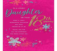 Regal Publishing Modern Milestone Age Birthday Card 18th Daughter - 9 x 6 inches