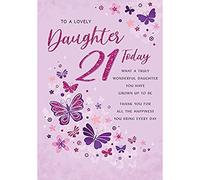 Regal Publishing Modern Milestone Age Birthday Card 21st Daughter - 9 x 6 inches