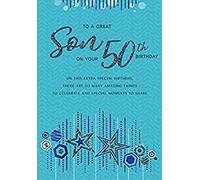 Regal Publishing Modern Milestone Age Birthday Card 50th Son - 9 x 6 inches C80769