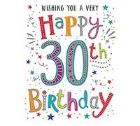 Regal Publishing Modern Milestone Age Happy Birthday Card 30th - 8 x 6 inches