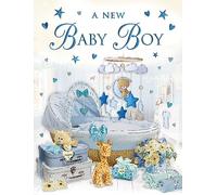 Regal Publishing New Baby Boy Card - 8 x 6 inches - Piccadilly Greetings