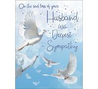 Regal Publishing Occasion Card Sympathy Husband,blue|white|green,8 x 6 inches