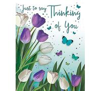 Regal Publishing Occasion Card Thinking of You - 8 x 6 inches, C80134, blue|green|grey