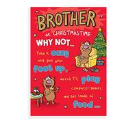 Regal Publishing Regal Publishing Humour Christmas Card Brother - 9 x 6 inches