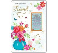 Regal Publishing Sentiment Birthday Card Friend - 9 x 6 inches