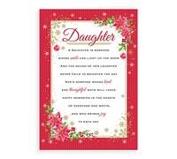 Regal Publishing Sentiment Christmas Card Daughter - 9 x 6 inches