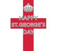 Regal Publishing St George's Day Card, Happy St George's Flag Day - 7 x 5 inches