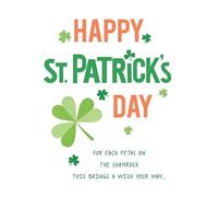 Regal Publishing St Patrick's Day Card, Happy St Patrick's Day Shamrock- 7 x 5 inches