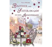 Regal Publishing STUNNING COLOURFUL RELAXING IN THE SUNSHINE BROTHER & SISTER-IN-LAW ANNIVERSARY CARD