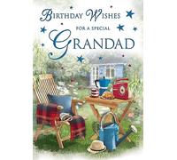 Regal Publishing Traditional Birthday Card Grandad Garden seat - 9 x 6 inches - Piccadilly Greetings