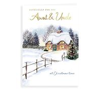 Regal Publishing Traditional Christmas Card Aunt & Uncle - 9 x 6 inches